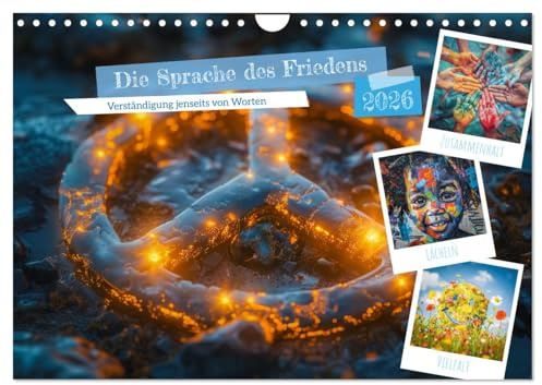 Die Sprache des Friedens (Wandkalender 2026 DIN A4 quer), CALVENDO Monatskalender: Die Sprache des Friedens ist ein Konzept, das sich auf die Art und ... zu fördern. (CALVENDO Menschen)