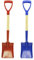Set of 2 Extra Large 29Inch Garden Beach Spade-Giant Wooden Handled Metal Sand Shovel for Kids ~ Colours Vary