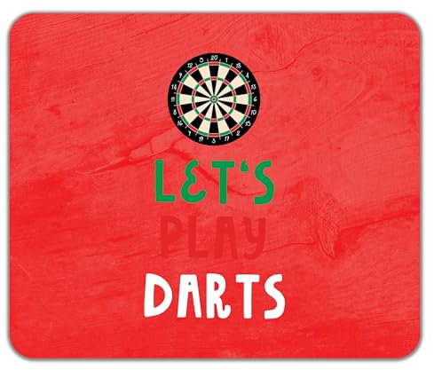 Shopagift Let's Play Darts Target Bar Sport Bullseye Mouse Mat Pad 24cm x 19cm