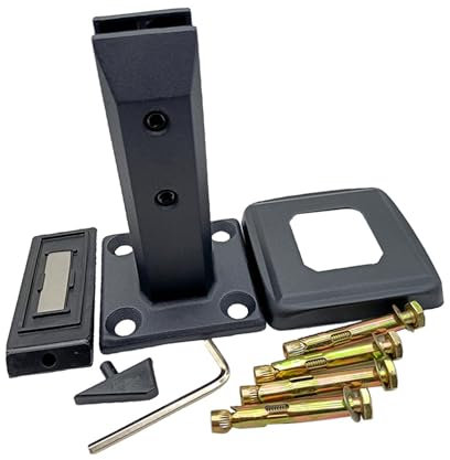 Ensemble de pinces de verre en acier inoxydable pour panneau de trempage - Supports de garde-corps carrés pour balcons et escaliers - Utilisation extérieure et intérieure - Support carré en verre