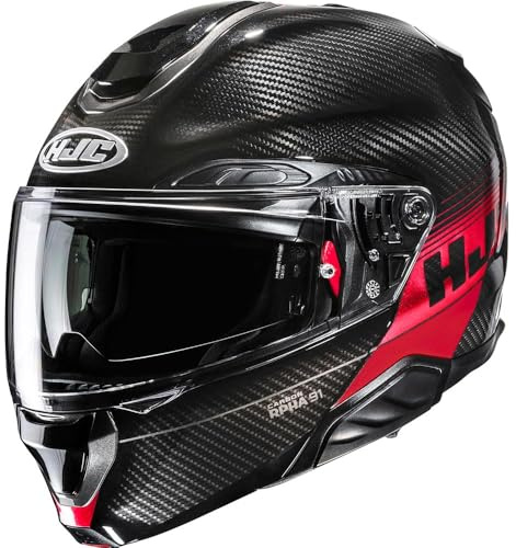 HJC, Modularer Motorradhelm RPHA 91 CARBON ELIG Red Carbon MC1, S
