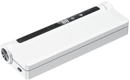 Yanmis Machine de Mise Sous Vide Compacte avec Pompe D'aspiration Puissante de 60 KPa, écran Tactile LED, Légère avec 20 Sacs de Viande, Noix, Idéale pour les Aliments Fermes (Prise UE)