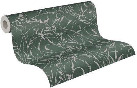 A.S. Création Uni-Vliestapete – Grau, Blau, Metallic – 10,05 x 0,53 m | Einfarbig & vielseitig kombinierbar – schimmernde Wandtapete, ansatzfrei & spurlos abziehbar, für Wohn- und Schlafzimmer