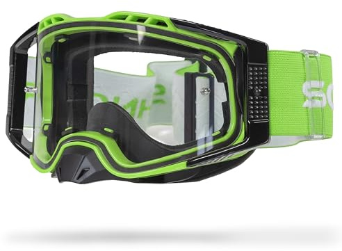 SCHNORR MX Pro Motocross Goggle Anti-Fog Tear-Off|Roll-Off + Wechselglass getönt