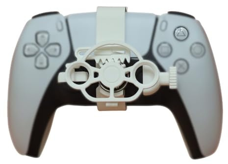 Hoppipola Mini volant de course imprimé 3D pour PS5, manette de jeu PLA compacte avec des couleurs vives pour une expérience de conduite réaliste, rouge