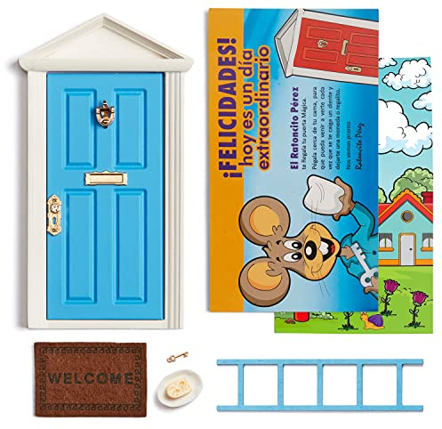 LA PUERTA MÁGICA Puerta del Ratoncito Perez Juguete para Niños 5 a 8 Años, Incluye 6 Accesorios y Postal de Felicitación, Puerta Raton Perez Certificada Que se Abre, Juego para Niños 5 a 8 Años