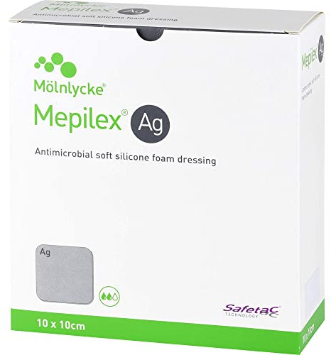 MEPILEX Ag Schaumverband 10x10 cm steril