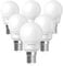 SINCELIGHT LED-Glühbirnein mit E14-Sockel, 5-Watt P45 A45 Miniglühbirne, Golfballform, Satte und Echte Farbe RA≈92, Warmweiß 2700K, 450 Lumen, 50W Äquivalent, SES Kleine Edison-Sockel, 6er-Pack