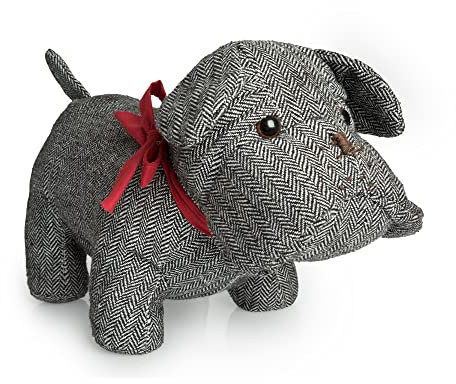 Blue Canyon Toby Bulldog Door Stop, Grey