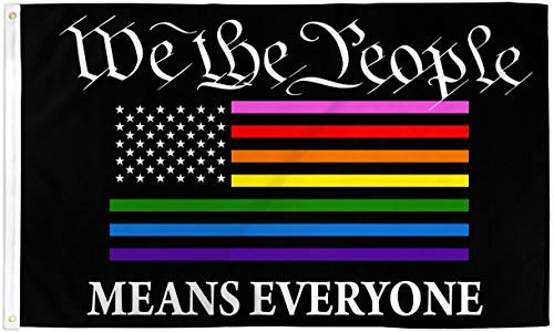 AZ FLAG Flagge WIR DIE Menschen Regenbogen 150x90cm - LGBT Fahne 90 x 150 cm - flaggen Top Qualität