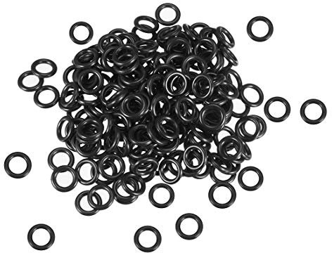 sourcing map 200 Stück O-Ring Dichtungen 6 mm x 10 mm x 2 mm Metrische Nitrilkautschuk Gummidichtung Dichtungsring für Sahnespender Pumpe Schnellkupplung Ersatzdichtung Umfülladapter
