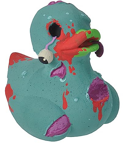 Wild Republic Rubber Duck Zombi, Canard en Caoutchouc, Jouet de Bain, Idée Cadeau pour Bébé, Canard en Plastique, Super Cadeau pour Les Enfants et Les Adultes, 10 cm, Jaune
