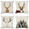 Artscope 4er-Set Dekorativ Braune Hirsch Kissenbezug, Polyester Leinen Kissenbezüge Dekokissen Kissenhülle Set Kissen Fall für Sofa Auto Schlafzimmer Zuhause Dekor (45x45 cm)