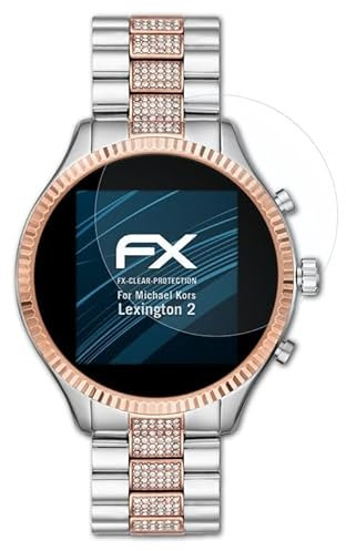 atFoliX Schutzfolie kompatibel mit Michael Kors Lexington 2 Folie, ultraklare FX Displayschutzfolie (3X)