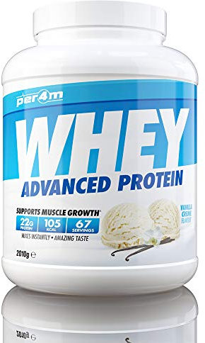 Per4m Protein Whey Powder | 67 Servings of High Protein Shake with Amino Acids | for Optimal Nutrition When Training | Low Sugar Gym Supplements (2010g, Vanilla Creme)