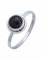 mantraroma Ring Silber 925 Damen Onyx Edelstein schwarz schlicht modern