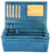Hochwertige Vintage Leder Damen Geldbörse Portemonnaie langes Portmonee Geldbeutel aus weichem Leder mit RFID in hellblau - 17,5x10x3cm (B x H x T)