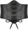 Hoerev Damen Mädchen Elastisch Breites Band Elastisch Gebunden Waspie Korsett Taille Gürtel Bustiers Korsetts，Schwarz mit Kupferknopf，M
