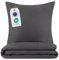 Blumtal Housse de Couette 220x240 cm + 2X taie d'oreiller 65x65 cm - Parure de lit 220x240 certifié Oeko-TEX - - Anthracite