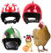 Hühnerhelm Kopfbedeckung 3 Stück Hühnerhelm Kunststoff Huhn Helm Haustier Helm Helm Für Huhn Haustierschutzhelm Entzückender Helm Für Huhn Ente Vogel Und Anderes Geflüge Kopfschutz 3 Farben 4 x 4.5cm