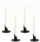 4 Stück 2,5cm Schwarz Kerzenständer, Candlelight Dinner Kerzenhalter, Kerzenständer Kommunionkerze, für Taufkerze, Weihnachten, Thanksgiving, Halloween, Geburtstagsfeiern, Candlelight-Dinner