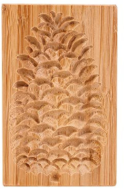 3D Wooden Baking Mould, Cookie Biscuit Press Stamp Molds DIY Cookie Stamp Embossing Craft Decorating Baking Tool for Party Wedding Christmas (Pine Cones)