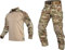 YEVHEV Taktischer Anzug für Herren, Hemd und Hose mit Knieschützern und Ellbogenschützern, für Outdoor-Aktivitäten, ohne Gürtel (CP, Hemd:M Hose:34)