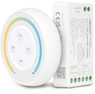 LGIDTECH FUT035SA+ Miboxer 2 in 1 LED Controller Kits, Kompatibel mit Single Color LED Streifen Licht Dual weiß CCT
