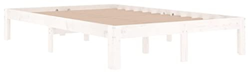 vidaXL Bed Frame without Mattress White 120x190cm Small Double