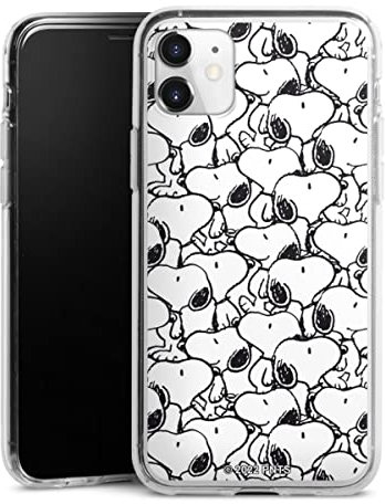 DeinDesign Silikon Hülle kompatibel mit Apple iPhone 11 Case transparent Handyhülle Snoopy Muster Peanuts