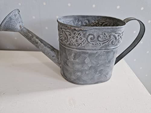 Deko Gießkanne Zink Shabby Chic konische Form 23,5x12,5xH15cm
