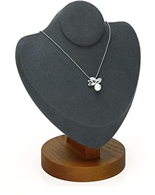 LUCBEI Schmuckhalter Herz Halskette Display Büste Holz Halskette Display Ständer Schmuck Vitrine Display Büste Kette Anhänger Halter for Juweliergeschäft Schmuck-Organizer-Ständer (Color : B)