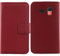 Flip Premium Echt Leder Tasche Hülle Für Artfone CS182 1.8 Lederhülle Handyhülle Schutz Klapphülle Handy Schale Etui Brieftasche Wallet Cover Case (Dark Rot)