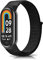 Niboow Armband für Xiaomi Smart Band 9 / Xiaomi Smart Band 8, Männer und Frauen Nylon Solo Loop Einstellbar Klettverschluss Ersatzband Armbänder für Xiaomi Mi Band 9 / Xiaomi Mi Band 8 - Schwarz