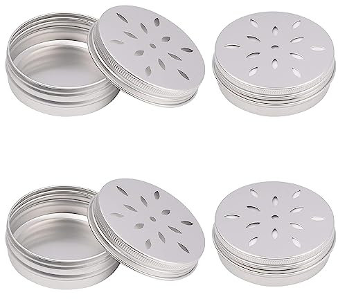 Fibclhaz 4 Pcs Dog Scent Training Holder Metal Dog Scent Training Box Durable Aluminum Tin Cans for Pet Dog Scene Training