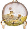 AMOYSTONE Große Achatscheibe Kunst Malerei Tisch Display Natürlicher Achat Geode Stein Stück Dekorative Platte mit Ständer Home Office Dekoration Einzigartige Geschenke Druck Leopard 12,4-16 cm