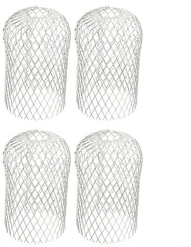 HEIBTENY 4 Stück Metall Dachrinne Mesh Guards Abflussrohrabdeckung Fallrohr Blatt Schmutz Filter Sieb Abdeckungen Dachrinnenfallen 150 x 80 mm für 5,1 cm - 10,2 cm rechteckige runde Dachrinne