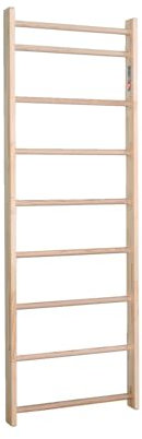 Sport-Thieme Sprossenwand Original | Für Kindergarten, Schule und Zuhause | 100 kg Belastbarkeit | Inklusive Montagematerial | Einzelfeld Ausführung | Nadelholz und Esche | ⌀ Sprosse 35 mm