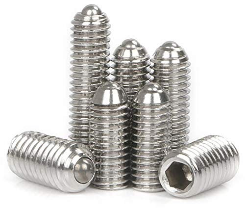 M8 x 30mm Stainless Steel Hex Socket Spring Ball Point Grub Screws 6pcs