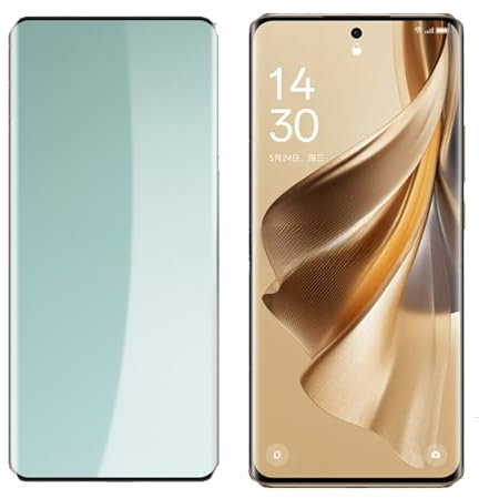 Kepuch 2 Paquetes Vidrio Templado Protector de Pantalla para OPPO Reno 10, Reno 10 Pro