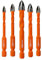 BGTEC Foret Carrelage - 5 Pièces 5/6/6/8/10MM Foret Carbure de Tungstene pour Bois, Plastique, Carreaux de Porcelaine, Céramique, Maçonnerie, Brique, Mèches universelles