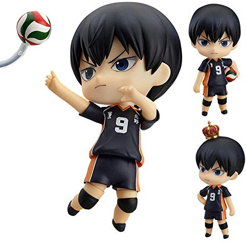 Zhongkaihua Anime Haikyuu Figuren Serie 489#Tobio Kageyama Figur Statue beweglich und veränderbar Gesicht Tonfigur Modell Ornamente 10 cm