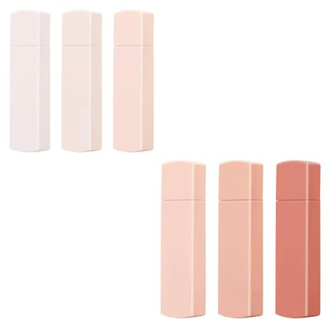 Mini White Out, 6 Stück Korrekturbänder Radiergummi Band Roller Schreibband für Schule Büro Studenten Lehrer(Rosa)