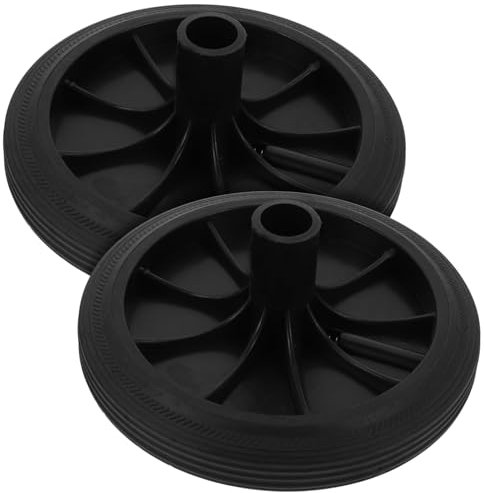 Mikinona Covered Can Moving Wheels 2pcs Plastic Wheelie Bin Wheels for Public Rubbish Cans