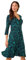 Roman Originals Tea Dress for Women UK Ladies Frill Hem Skater Wrap Jersey Stretchy Fit & Flare Flattering Knee Length Cocktail Party Occasion Holiday Going Out - Teal Noir - Size 16