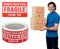 WUSJCOF 250Etiketten Vorsicht Zerbrechlich Achtung Glas Bruchgefahr Handle With Care Fragile Umzugskartons (25x45 mm)