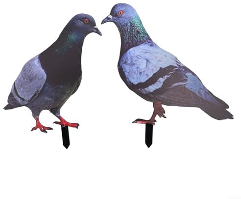 Tauben im Park, atemberaubend gearbeitete, wetterfeste Skulpturen für Gärten und Bauernhöfe (A und B)
