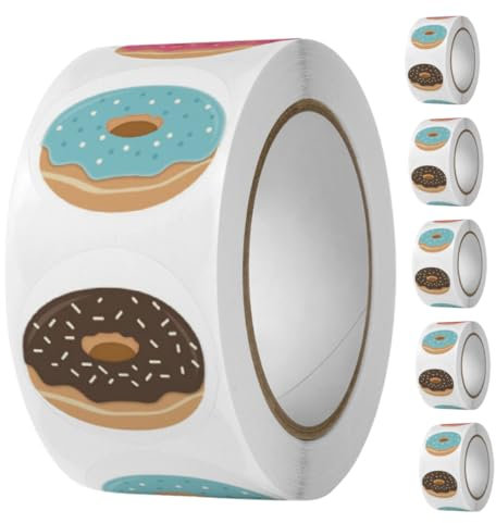 HAPINARY 6 Rollen Cartoon-donut-aufkleber Süße Snack-aufkleber Abziehbilder Für Notizbücher Scrapbooking Und Journaling Für Kinder Und Erwachsene