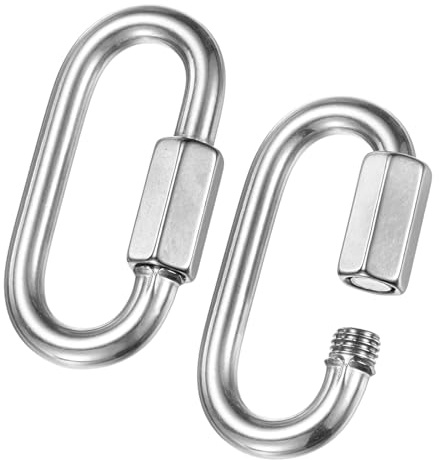 M METERXITY Quick Chain Link Connector Stainless Steel | Lock Repair Chain Links for Swing/Camping/Hiking/Backpack