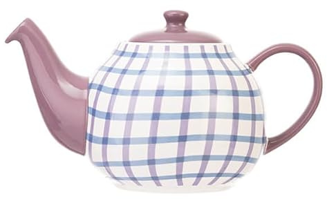 Siip Gingham Purple 6 Cup Teapot